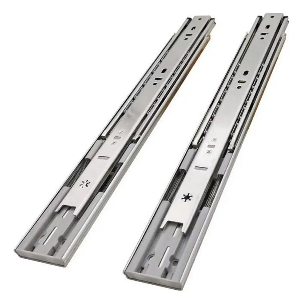 3 Fold Heavy Duty Ball Bearing Drawer Rail Extra Heavy  51Mm Telescopic Runner Cabinet Kitchen Slider Soft Close Drawer Slid