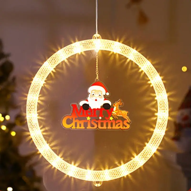 

Christmas Window Lights LED Window Silhouette Lamp Hangings Decorations Battery Powered Christmas Tree Lighted