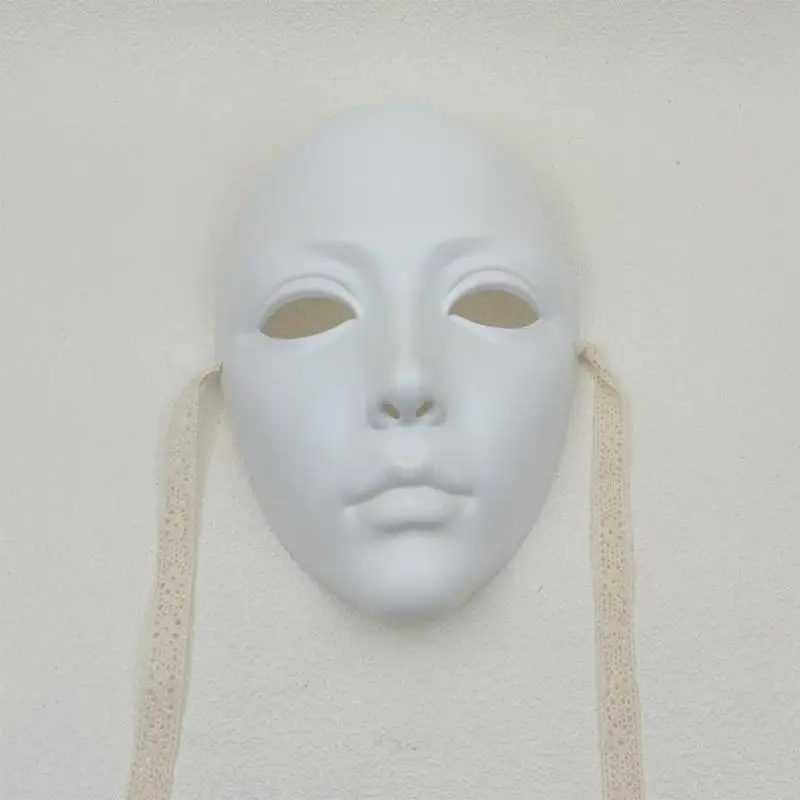 652F Paintable Full Face Mask Halloween Party Mask Full Face Mask Masquerade Mask for Women Men Masquerade Halloween