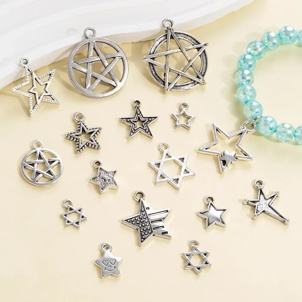 Elegante und nischen fünfzackige Sternlegierung DIY handgefertigte Schmuckaccessoires, modische Bekleidungsaccessoires