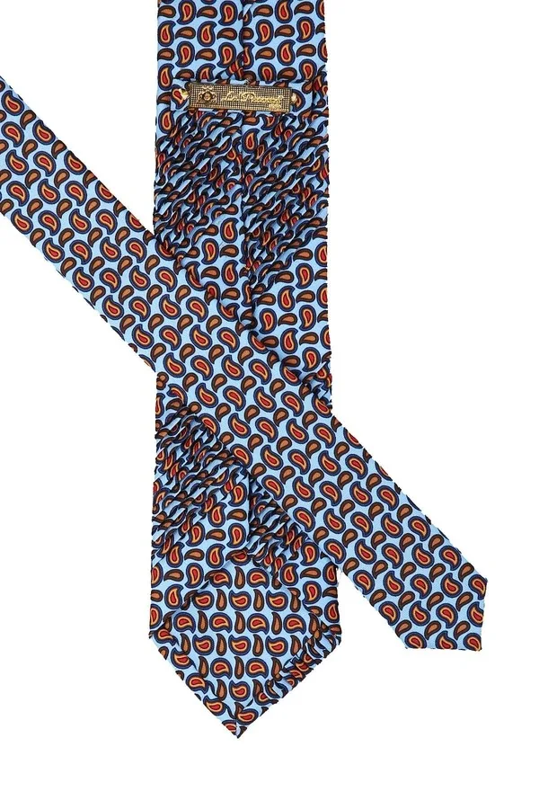 Blue Paisley Pattern Piliseli Tie CRK45
