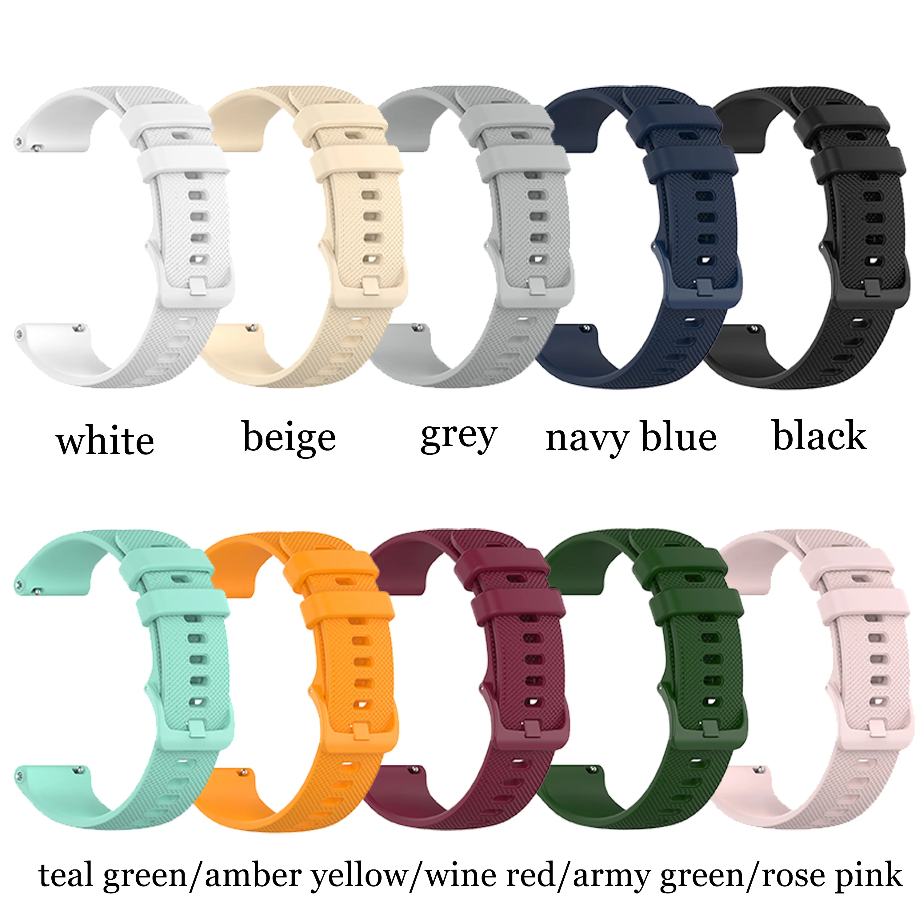 Ecsem-Huawei Watch用のスペアシリコンストラップ,新品,HCT-B19 mm