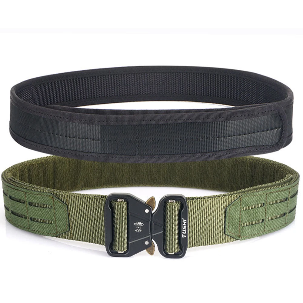 XUHU Tactical Padded Belt Airsoft CS Combat Molle Airsoft Belts Duty Paintball Waist Belt War Game Hunting Accessories