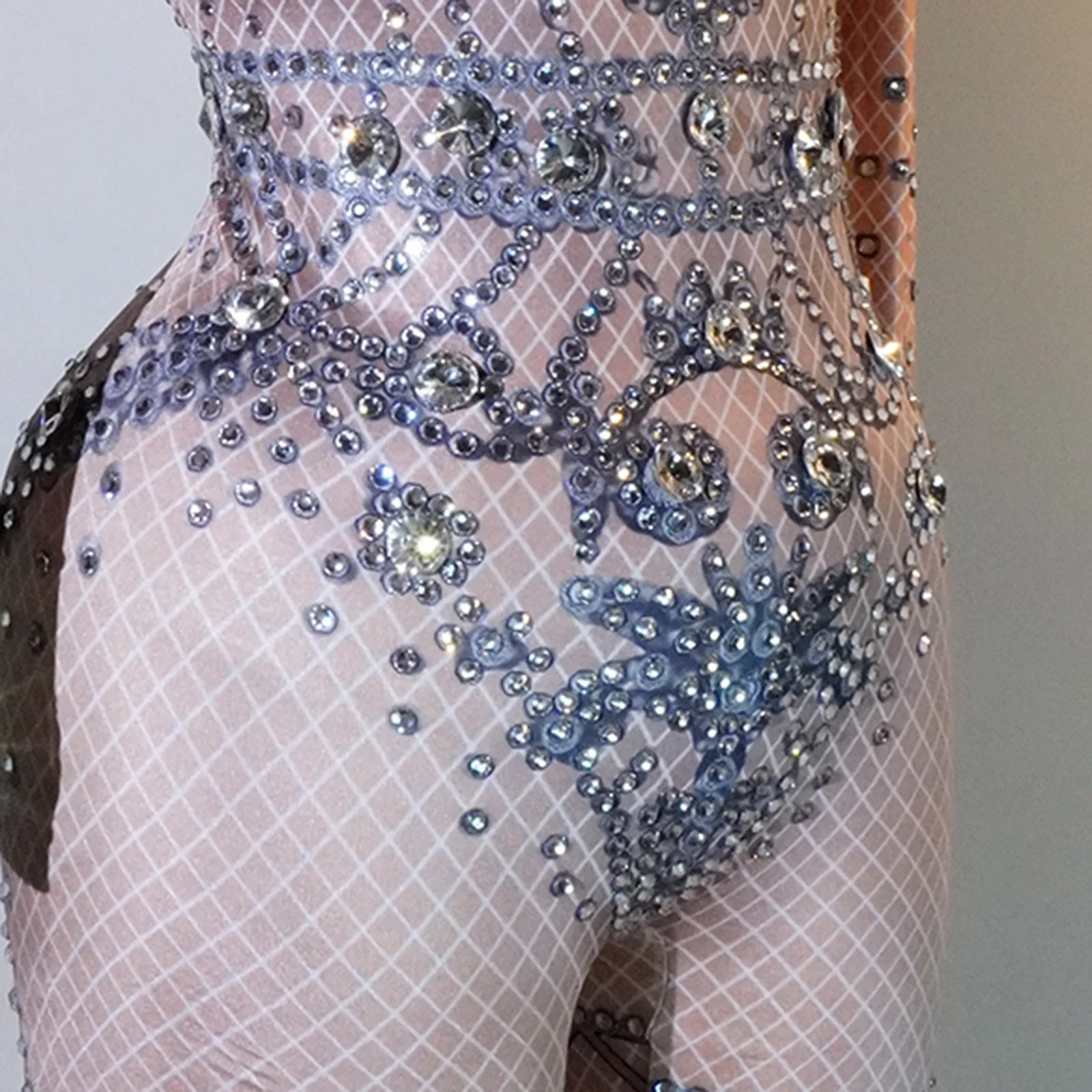 Festival Sparkle Overall Frauen Sexy Langarm Pole Dance Kostüm Nachtclub Party Bühne Showgirls Body Club Tragen ​