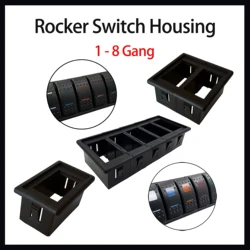 1 / 2 / 3 / 4 / 5 / 6 Gang Rocker Switch Housing Panel Mount Car Boat DIY Accessories Clipped Bezel Holders