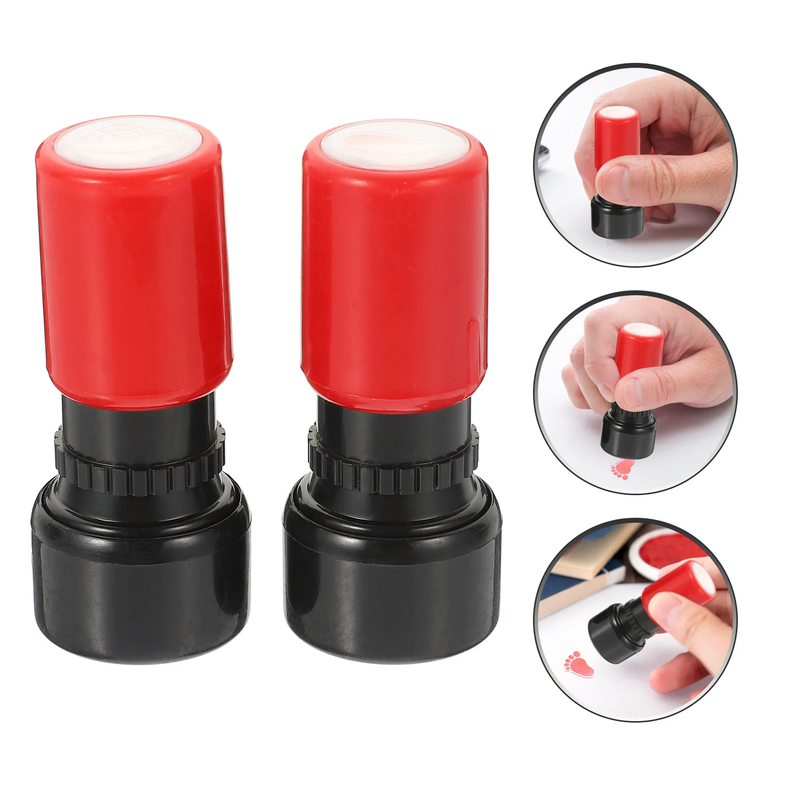 

2Pcs Kids Stampers ABS Safe Material Classroom Scrapbook DIY Decorative Stamps Diary Notebook Teacher Comments Stamp Set