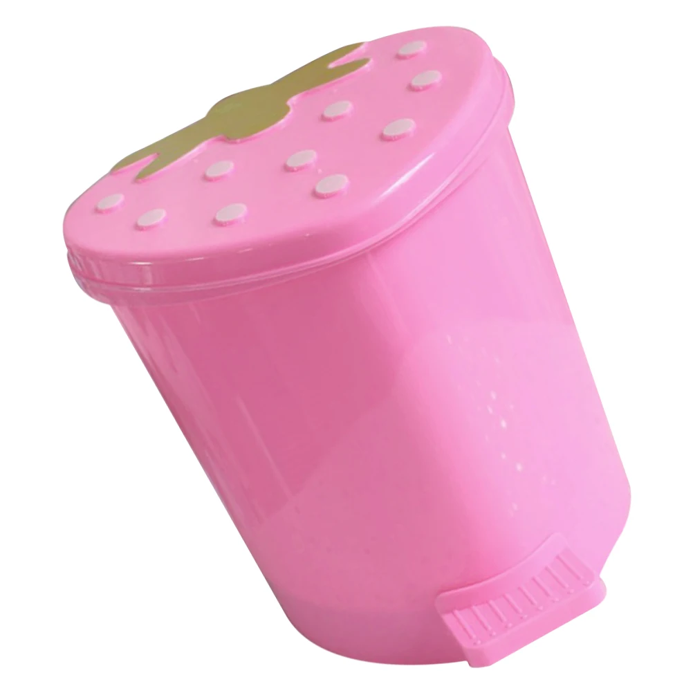 

Mini Desktop Trash Can Premium Plastic Easy Clean Small Size Large Capacity Kitchen Bedroom Office Garbage Can Decorative