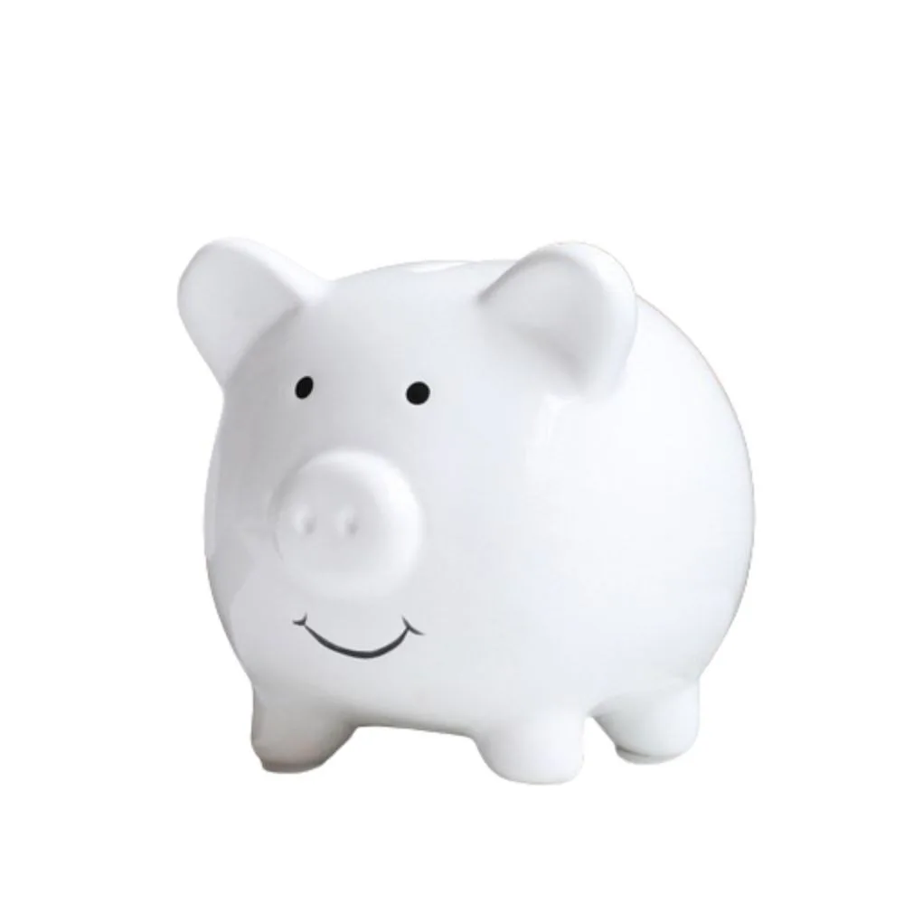 Coins Storage Box Cute Ceramic Piggy Bank Cartoon Mini Kids Money and Coin Bank Pig Shaped Portable Coin Bank New Year