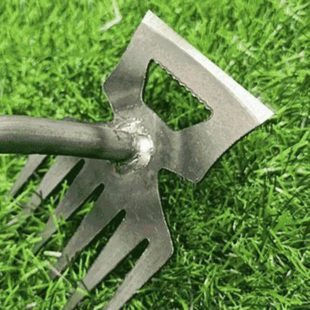 2 in 1 Garden Weeder Rake Tools Manual Weed Grass Rooting Shovel Manganese Steel Loosening Soil Digging Agricultural Tool