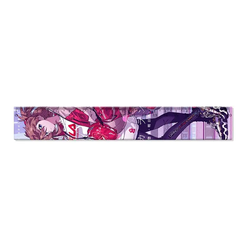 20cm EVANGELION Straight Ruler Anime Student Plastic Straightedge School Stationery Office Supplies Drawing Tool Kids Prize Gift