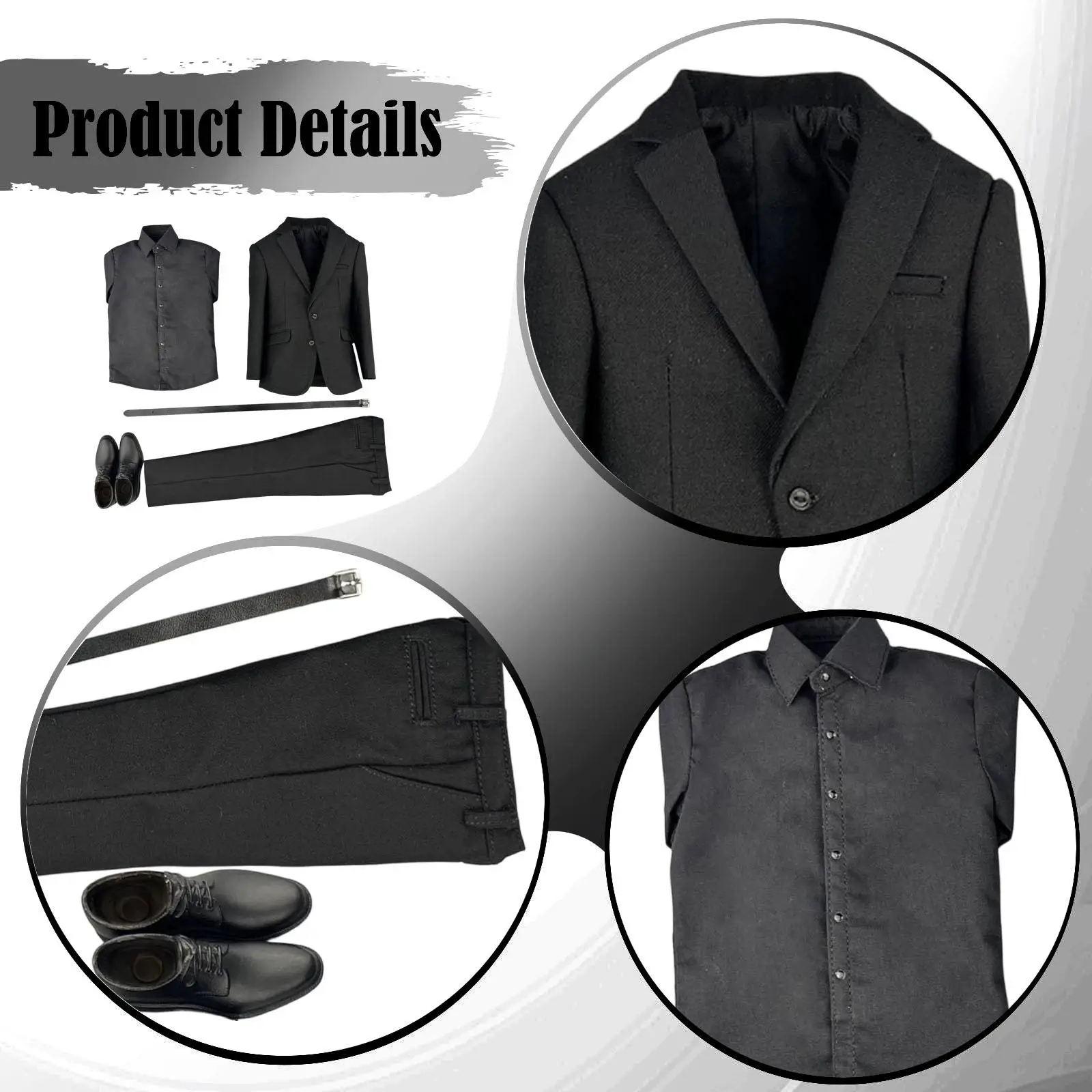 

1/6 Action Figure Clothes Casual Wear Stylish Costume Accessory Workmanship Miniature Accessories Doll Clothes for Male Figure