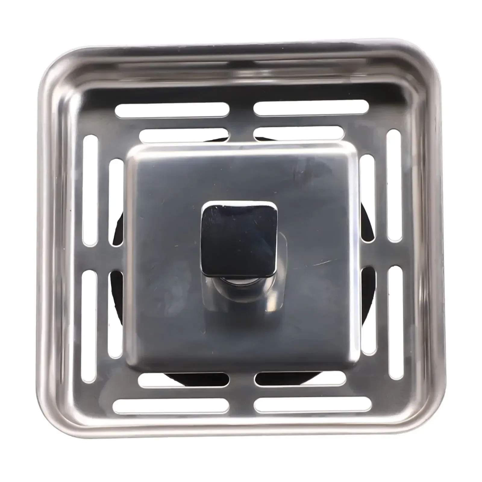 1 Pc Kitchen Square Stainless Steel Kitchen Sink Strainer Drainer Post Stopper Waste Plug Drain Trap Kitchen Gadgets