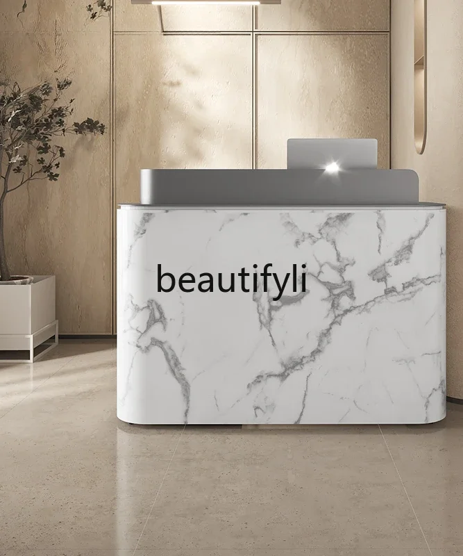 Beauty salon checkout page Bar counter Modern simple clothing store Reception desk