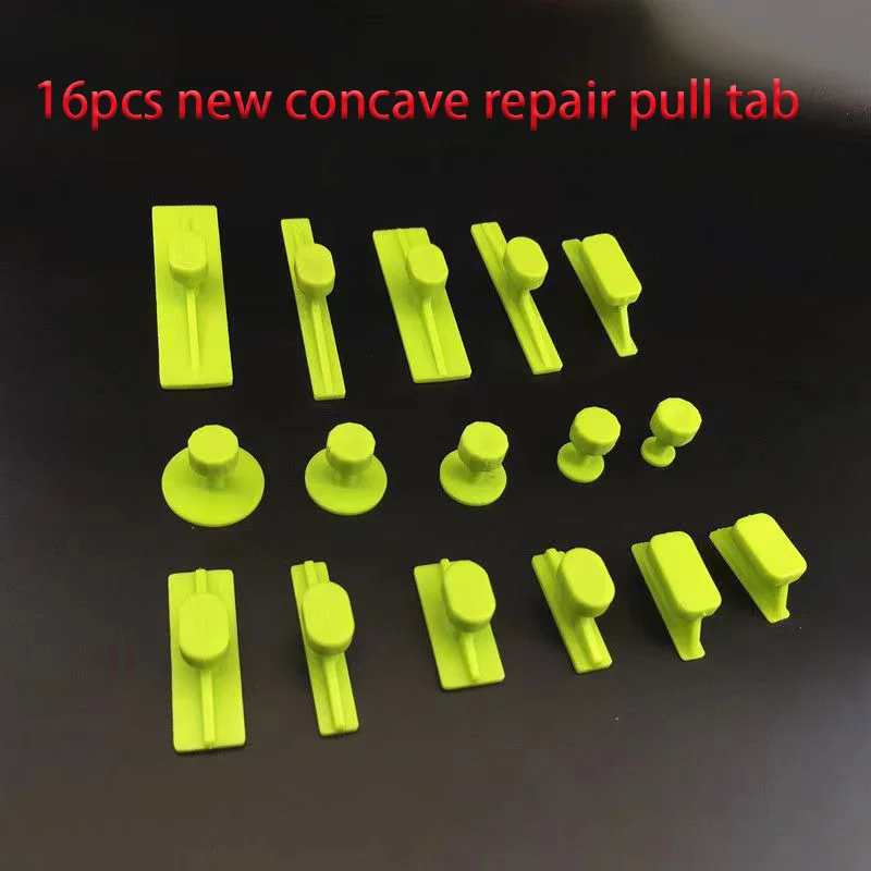 16/32PCS Unpainted Car body Dent Removal Pull Ring And T-shaped Sliding Hammer Metal Surface Car Dent Repair Tool