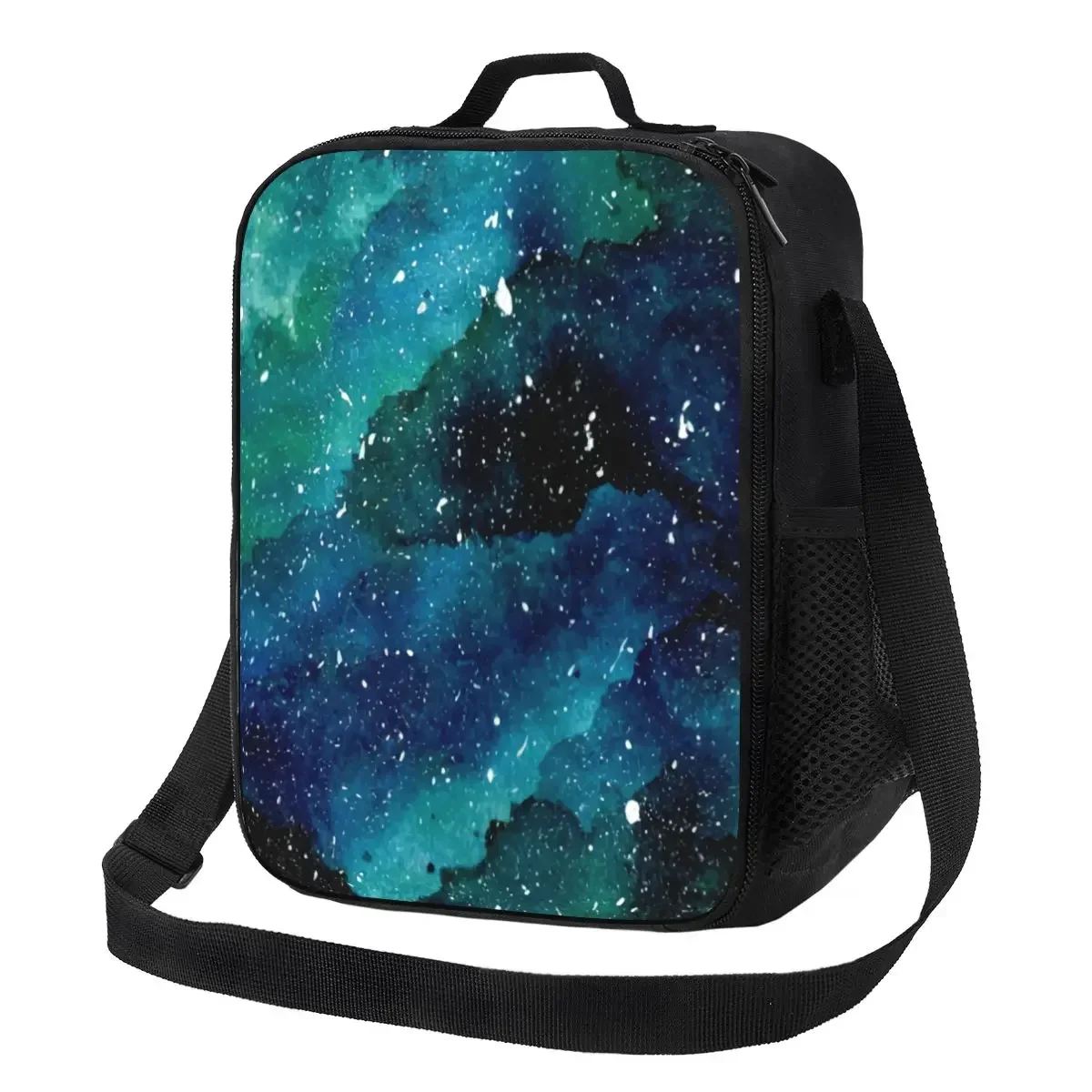 Custom Emerald Galaxy Lunch Bag Women Cooler Thermal Insulated Lunch Box for Kids School Children