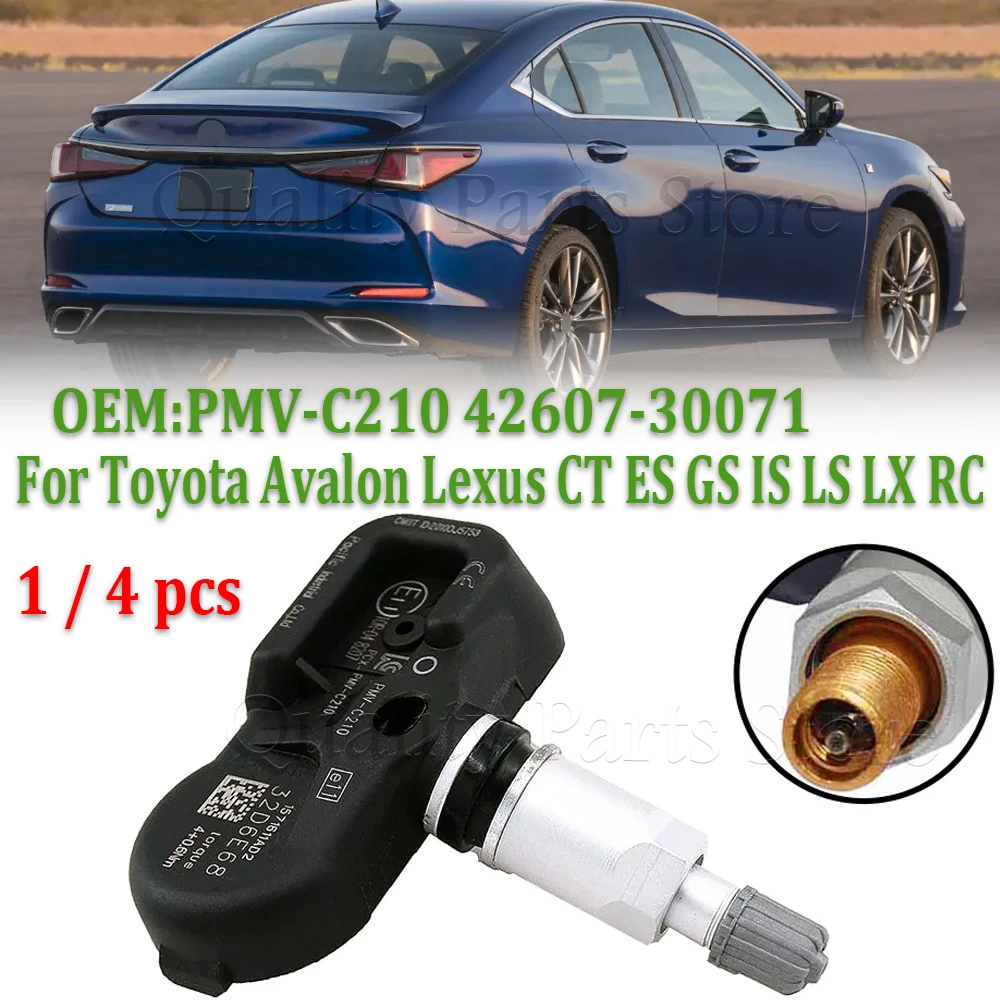 

Для Toyota Avalon Lexus CT ES GS GX IS LC LS LX NX RC TPMS 433 МГц Датчики контроля давления в шинах PMV-C210 4260730071 42607-30071