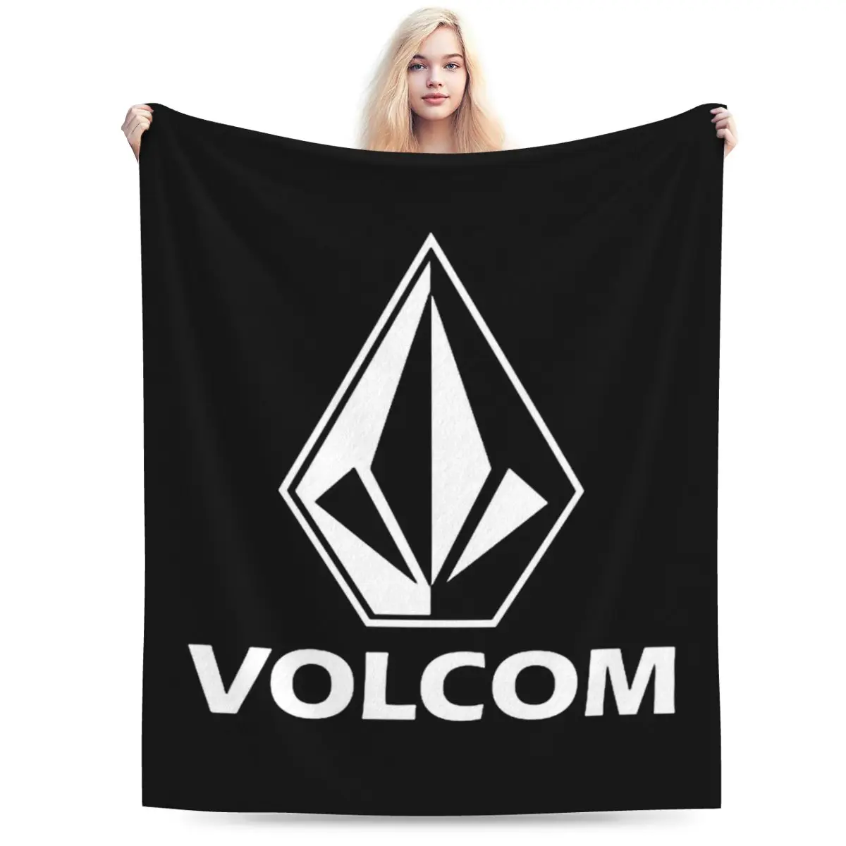 Volcom Blankets Soft Warm Flannel Throw Blanket Bedding for Bed Living room Picnic Travel Home Couch