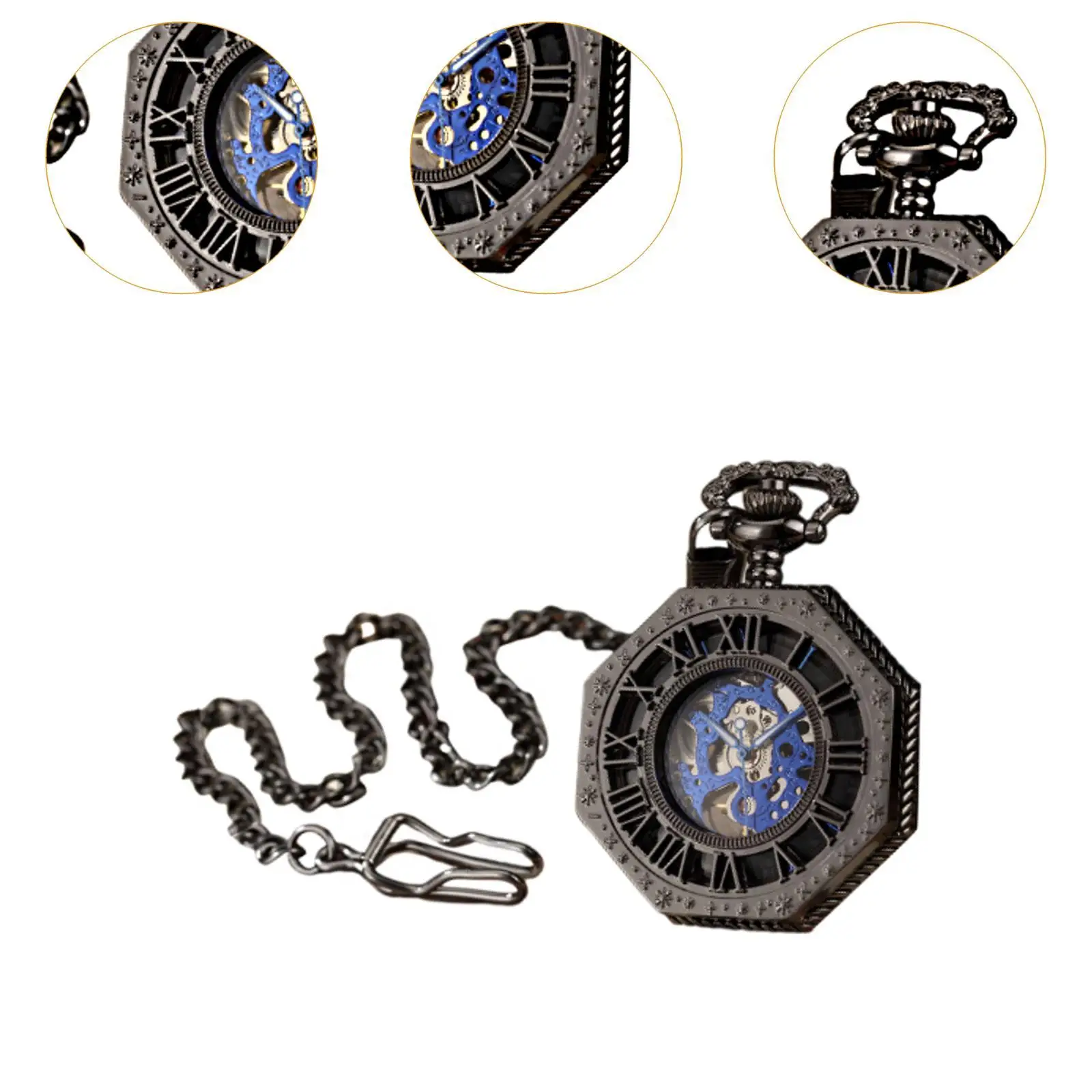 ساعة جيب كلاسيكية هدية أرقام رومانية لموازين عطلة عيد الآباء للرجال