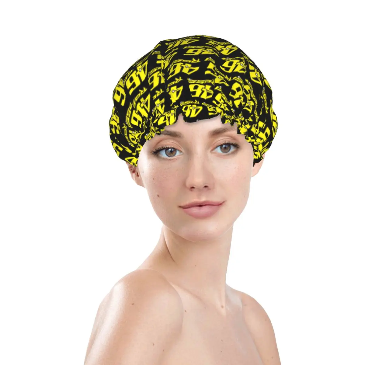 Italian Racer Rossis Shower Cap Women Waterproof Double Layer Bath Caps for Long Hair