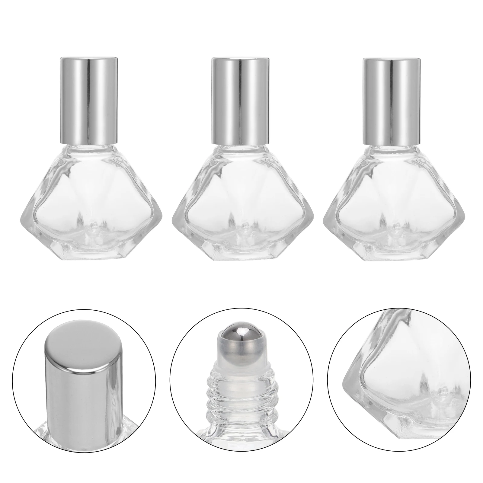 

12 Pcs Pentagram Essential Oil Bottle Travel Perfume Essence Glass Roll-on Bottles