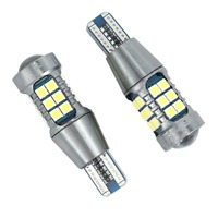 up-2Pcs Car Led Bulb Turn Signal 3030 27Smd T15 Reversing Light Decoding Brake Light Car Spare Bulb Light Tail Light Black And