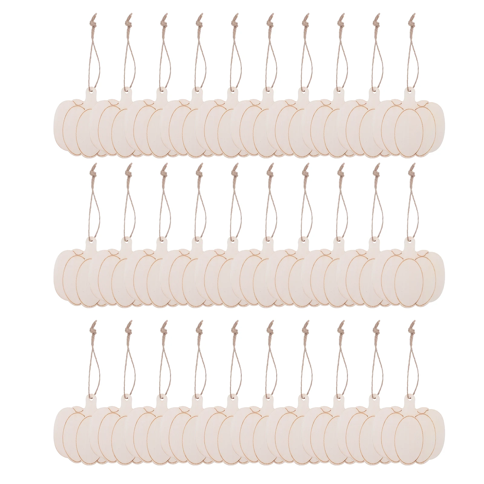 

30 Pcs Halloween Pumpkin Decorations Wooden Crafts to Paint Blank Cutouts for Autumn Party Fall Crafts Paintable Pumpkins