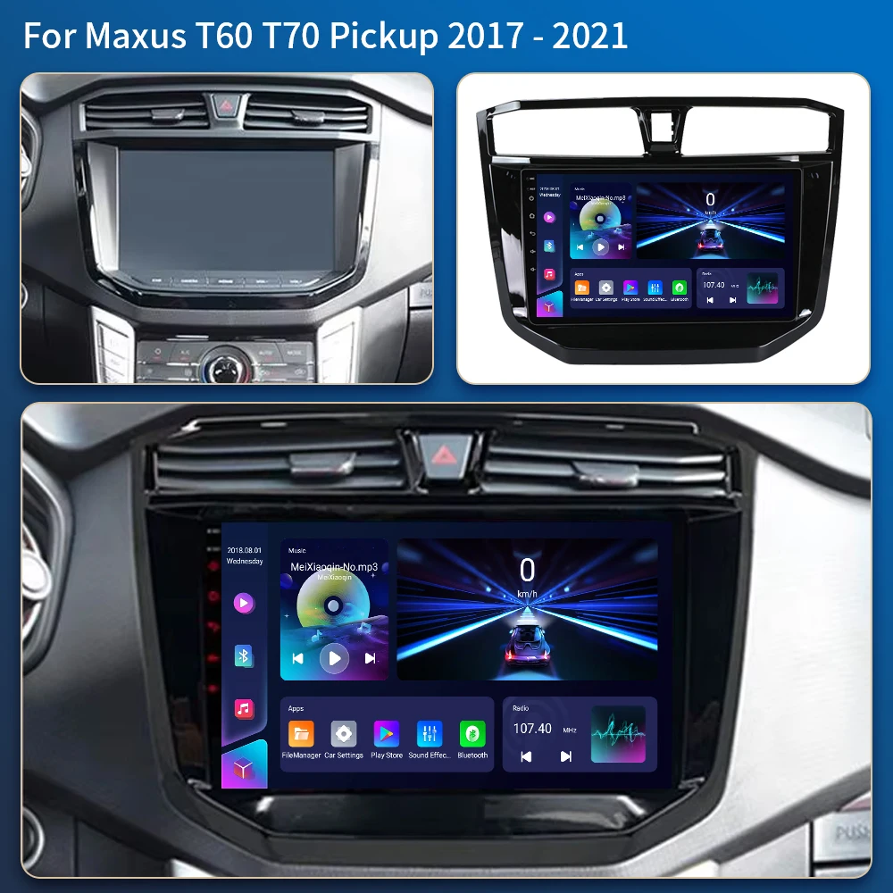 Android 16 Carplay Auto For MAXUS T60 2017 - 2021 Car Radio GPS Player Multimedia Stereo Navigation Video AI Voice BT 4G DVD