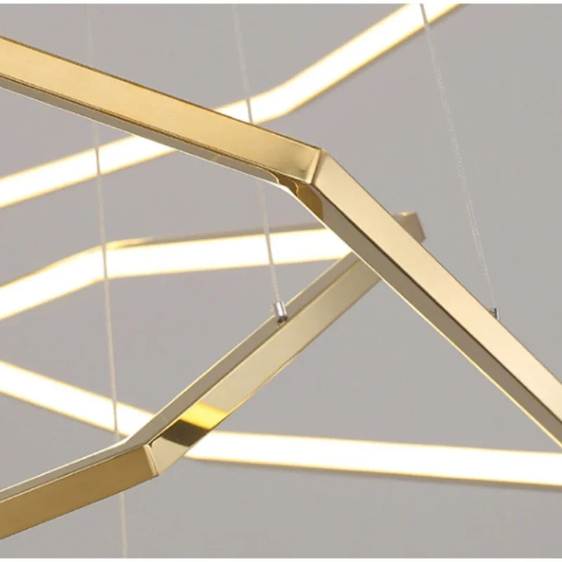 Modern LED Gold Pendant Lights, Iluminação interior, Quarto pendurado Luzes, Fixture Decor, Lustre Lustre, Sala de estar e jantar