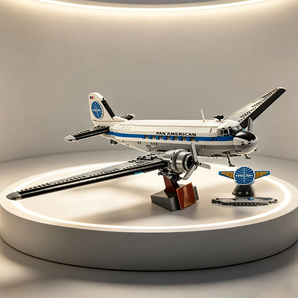 2026-moc-11378-kit-di-costruzione-aereo-douglas-dc-3-modellino-di-aereo-americano-blocchi-di-costruzione-per-bambini-e-adulti-regalo