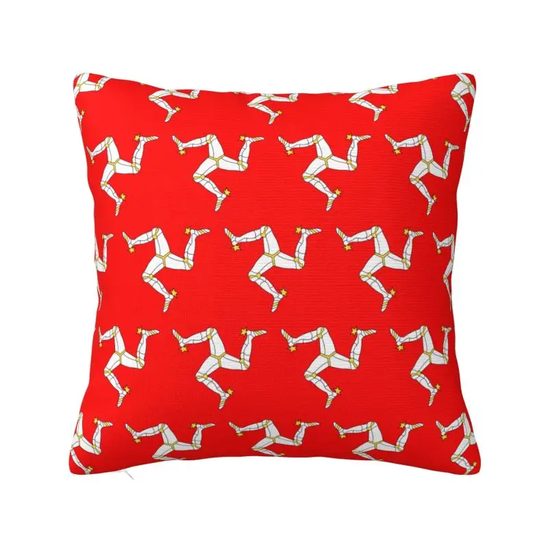 Modern Isle Of Man Flag Cushion Cover 40*40 cm Soft Throw Pillow Case Living Room Decoration Bedding Sofa Pillowslip