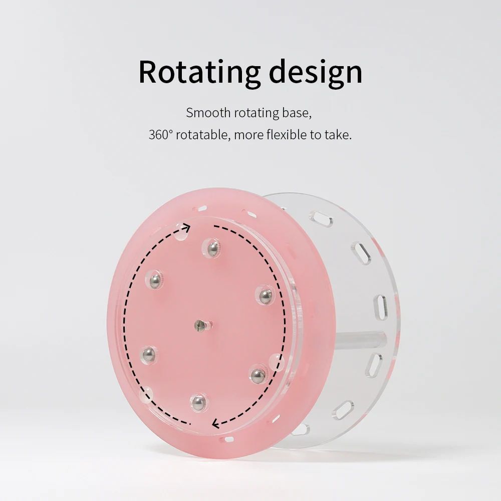 Acrílico Pestana Pinça Rack De Armazenamento, Lash Pinças Extensão, Prateleira Hold, 360 ° Rotação, 12 Buracos