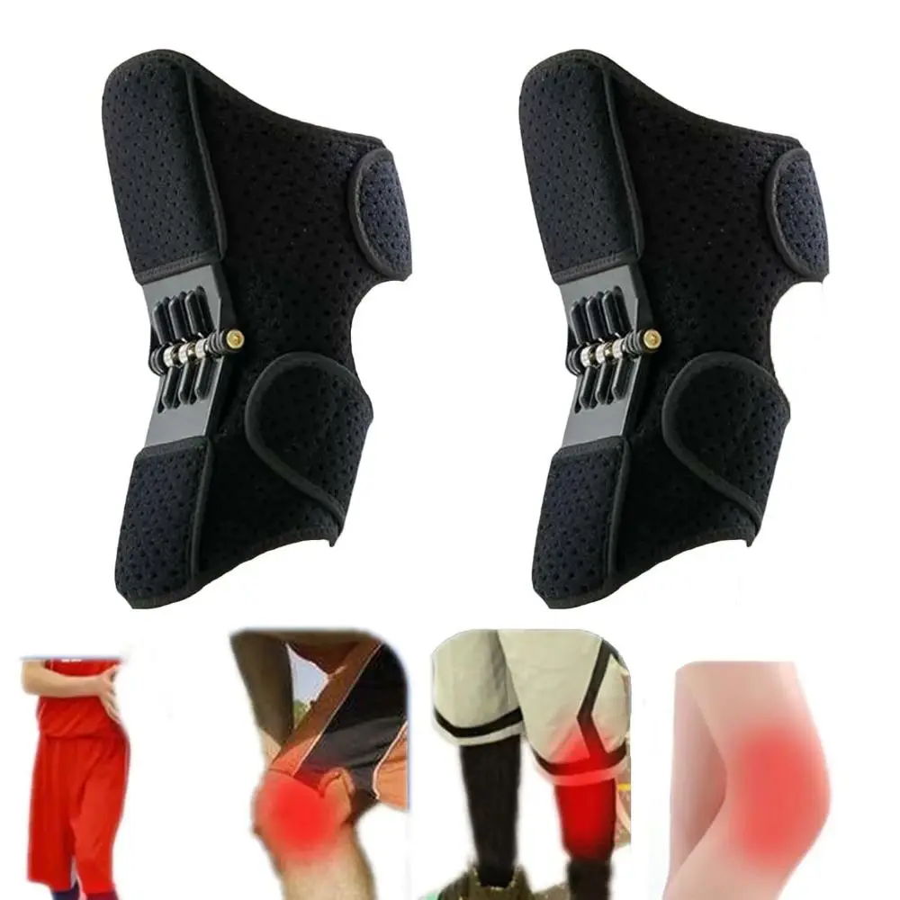 1Pair New Breathable Knee Assistive Device with Powerful Rebound Springs  Non-Slip Knee Booster Adjustable Knee Brace