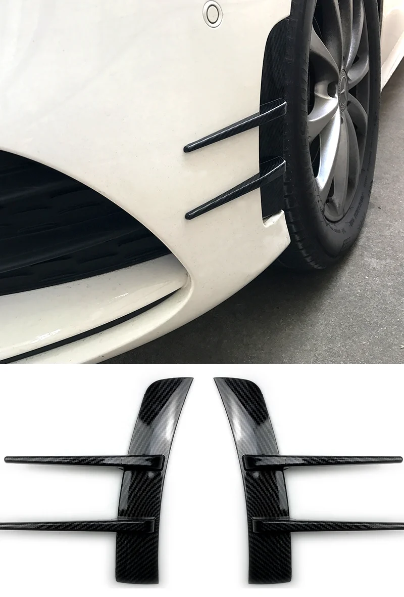 2Pcs Für Benz A-Klasse A180 A200 A220 Front Stoßstangen Lip Air Vent Trim Spoiler Canards Splitter auto Styling Zubehör – Detail 2