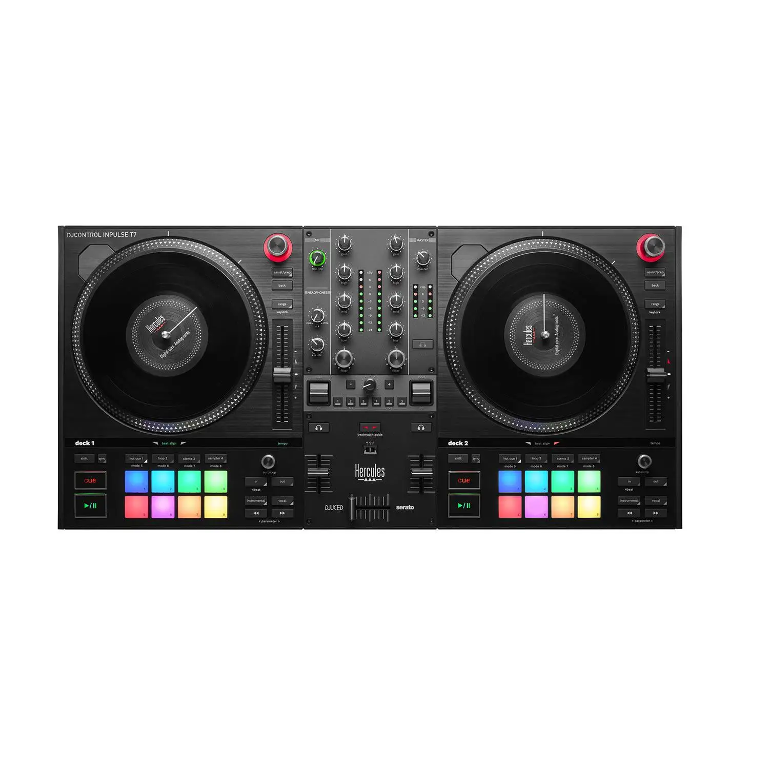 

Hercules Hi Cool Music T7 Professional DJ Turntable Vinyl Rubber Driver Controller Serato Lane