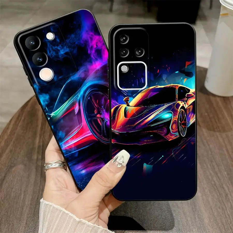 Casing Handphone Motif Mobil Sport Keren Lembut untuk Vivo Y20 Y21 Y12 Y15S Y22 Y27 Y31 Y36 Y02 Y11 Y16 Y17 Y33S Y35 Y19 Y30