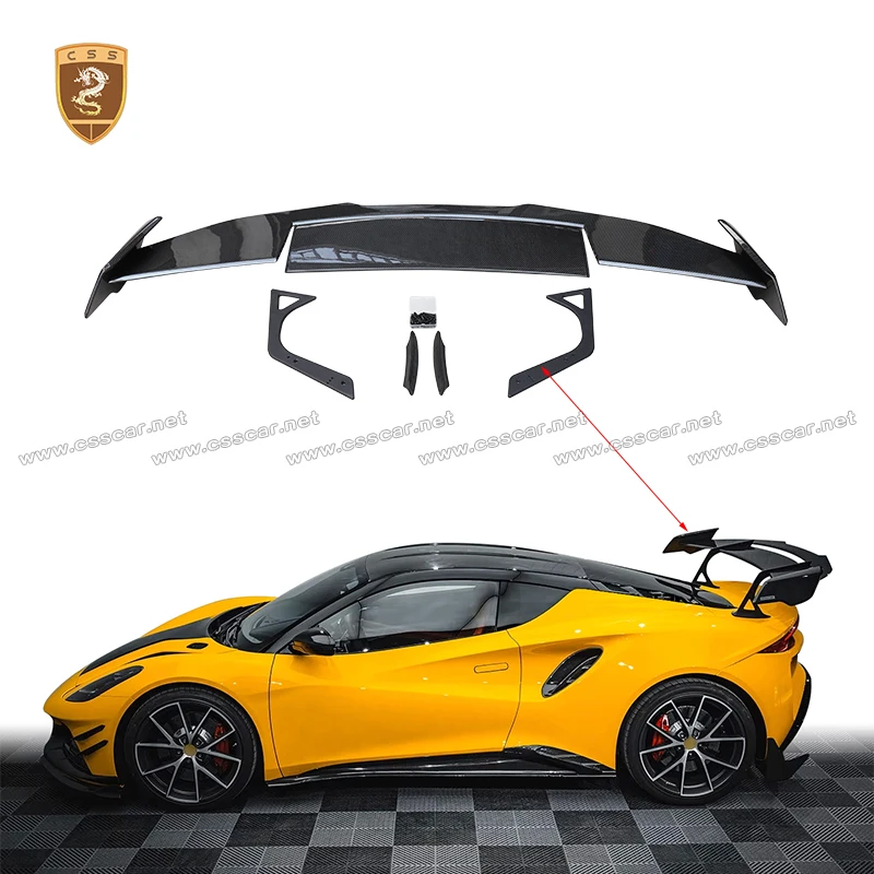 

Rear Trunk Spoiler Wing Lip Dry Carbon Fiber Look For Lotus Emira Upgrade MK Style Car Moulding Exterior Body Kits