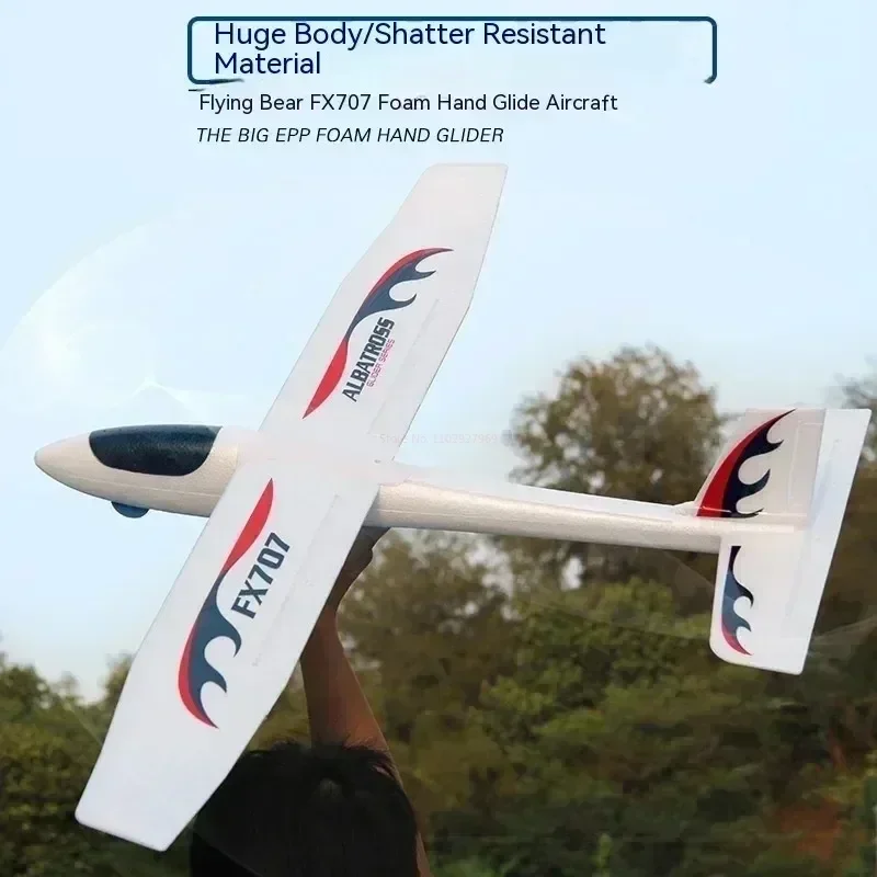 Flying Bear Fx707s Fixed Wing Epp Foam Aircraft, Upgrade Versão Ampliada, Montagem de Tamanho Grande, Modelo Simples