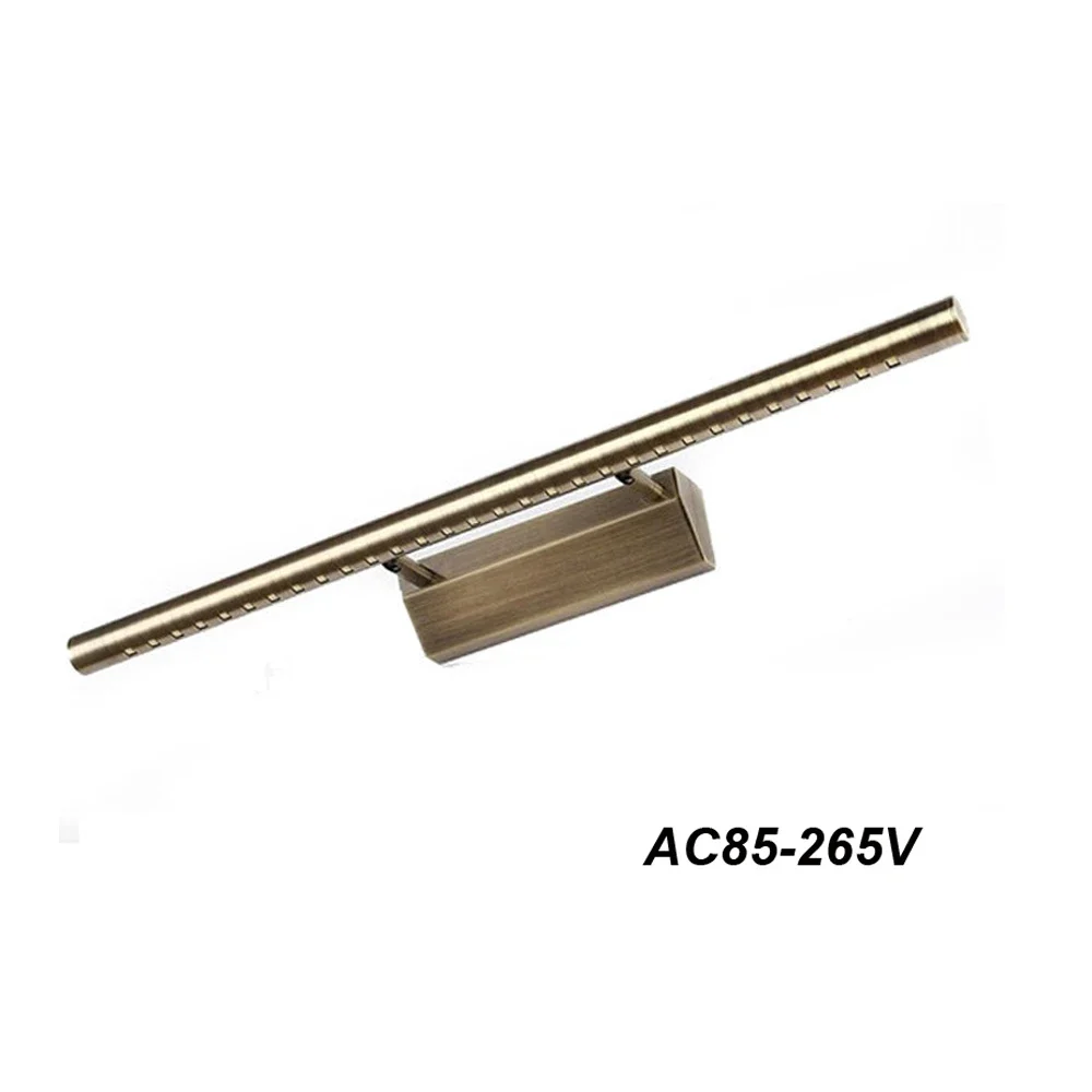 7W 55cm luz led moderna para espejo bronce AC85-265V SMD5050 chip lámpara led para baño luz interior montada en la pared