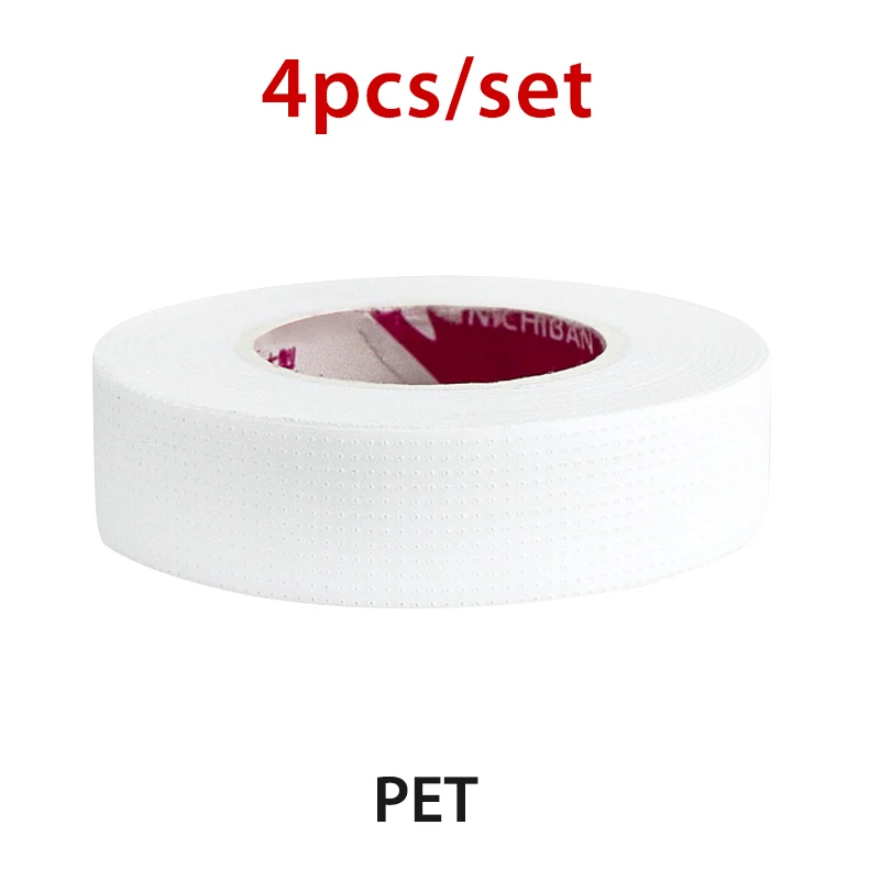 4 rollos de cintas antialérgicas para ojos de PE, cinta de extensión de pestañas para pestañas, tela microporosa transpirable, herramientas de maquillaje de ojos fáciles de rasgar