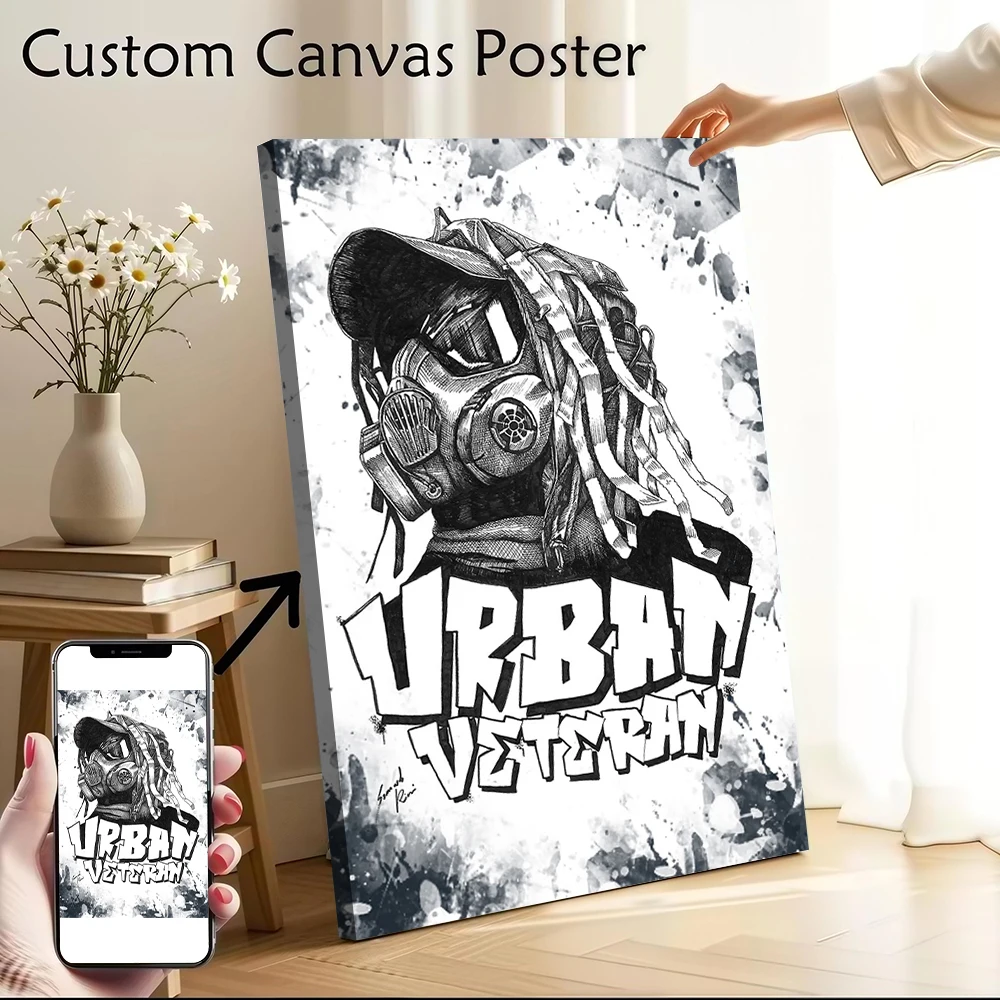 Urban Veteran Poster Canvas Wall Art Custom Photo Print Modern Painting for Fans Bedroom Decoration Room Decorations Home Decor