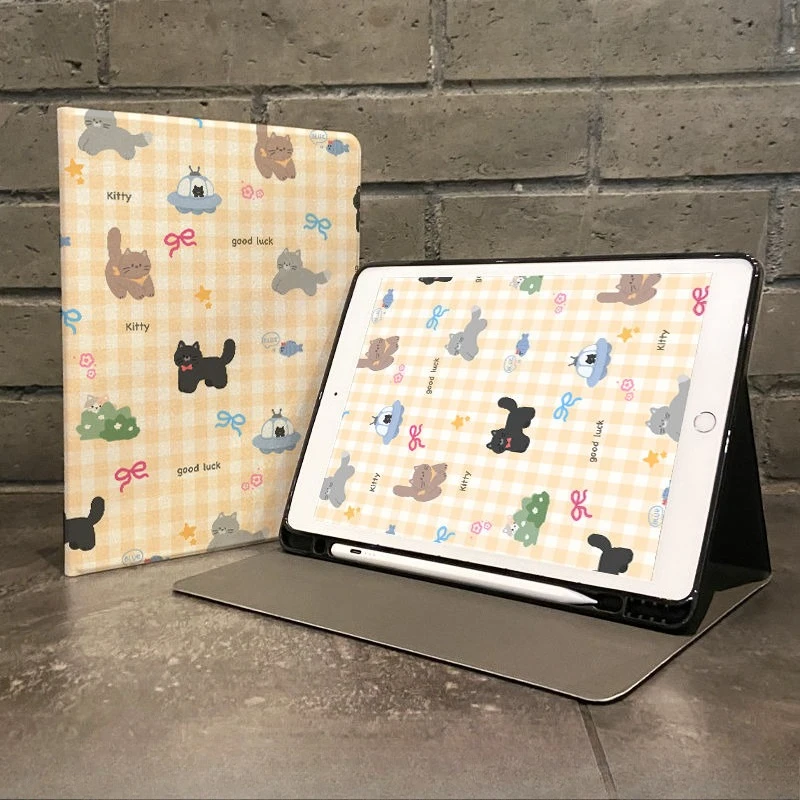 

Smart Cover with Pencil Holder for Ipad 10 Generation 7 8 9th 10.2 Funda Cover IPad Pro 11 2022 Air 2/3 10.5 Air 5th 4th Cartoon