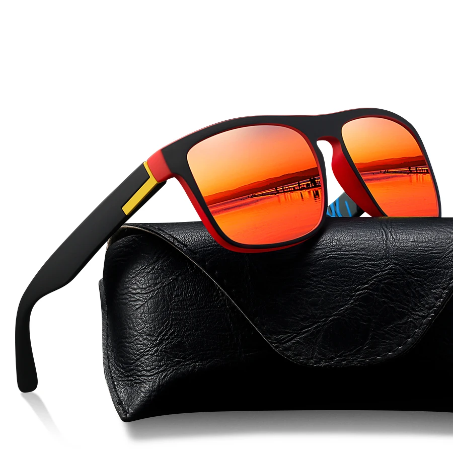 7 قطع أزياء خمر الديكور الملونة النظارات الشمسية الرجال النساء الصيد القيادة الفاخرة العلامة التجارية مصمم نظارات شمسية نظارات UV400