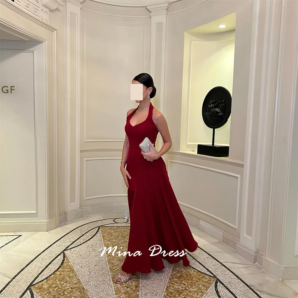 

Mina Customized Hanger Luxurious Women's Evening Dresses for Special Occasions Sleeveless Elegant Party Dress Back-length Woman
