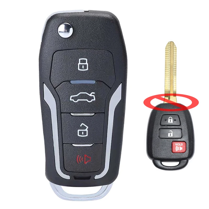 

Keyecu GQ4-52T, 89070-0R130, 89070-0R040, 89070-0R120 3 Buttons H Chip Upgraded Remote Key Fob for Toyota RAV4 Highlander Tacoma