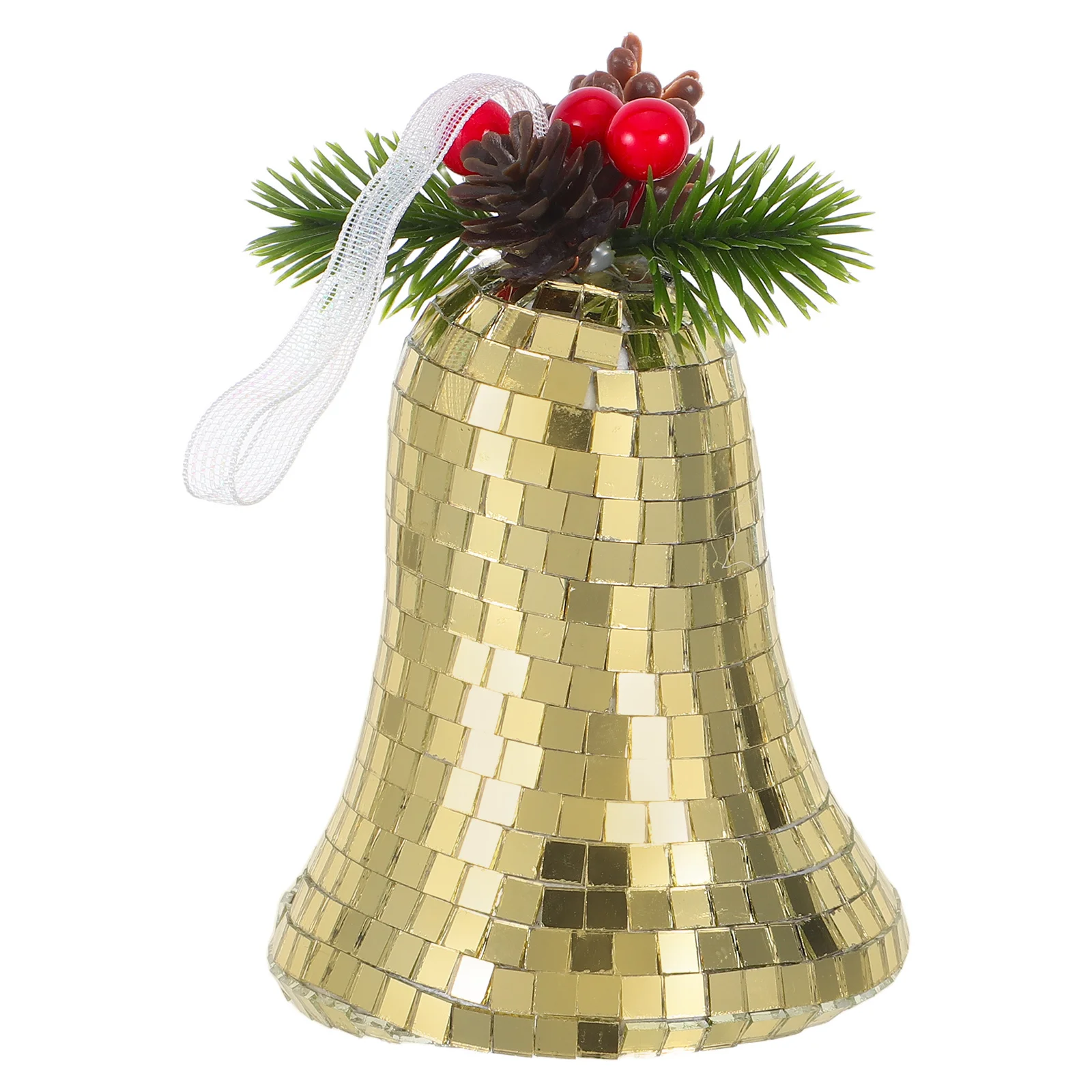 

Mirror Glass Bell: Disco Ball Ornament Christmas Tree Decor Holiday Hanging Decoration Retro Jingle Bells Sparkle