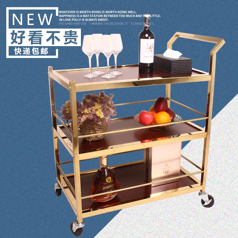 Dining Cart Wine Cart Restaurant Hotel Hand Push Food Deliver Activity Tea KTV