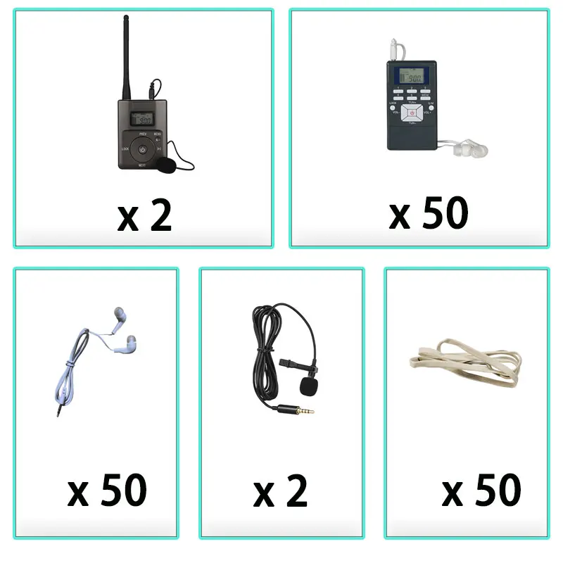 YARMEE Wireless FM Tour Guide System Portable Audio Whisper Transmitter Receivers For Travelling Church Museum Umrah Hajj