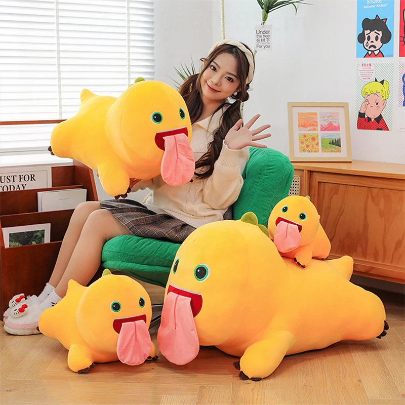 Kawaii MilkDragon knuffel schattige gevulde pop MilkDragon met tong magnetische bevestiging voor kinderen verjaardag kerstcadeau gevulde pop