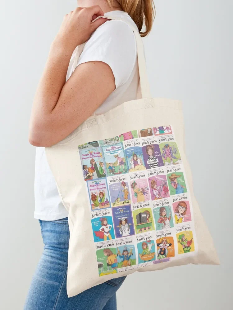 Junie b. Jones books collage Tote Bag custom canvas bag woman shopping bag Beach tote bags aesthetic