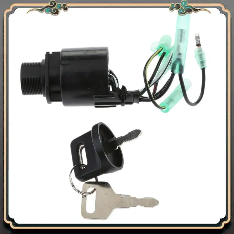 M45K-Ignition Switch Assembly With Key Replacement 35100-ZV5-013 Black Fit For Honda Outboard